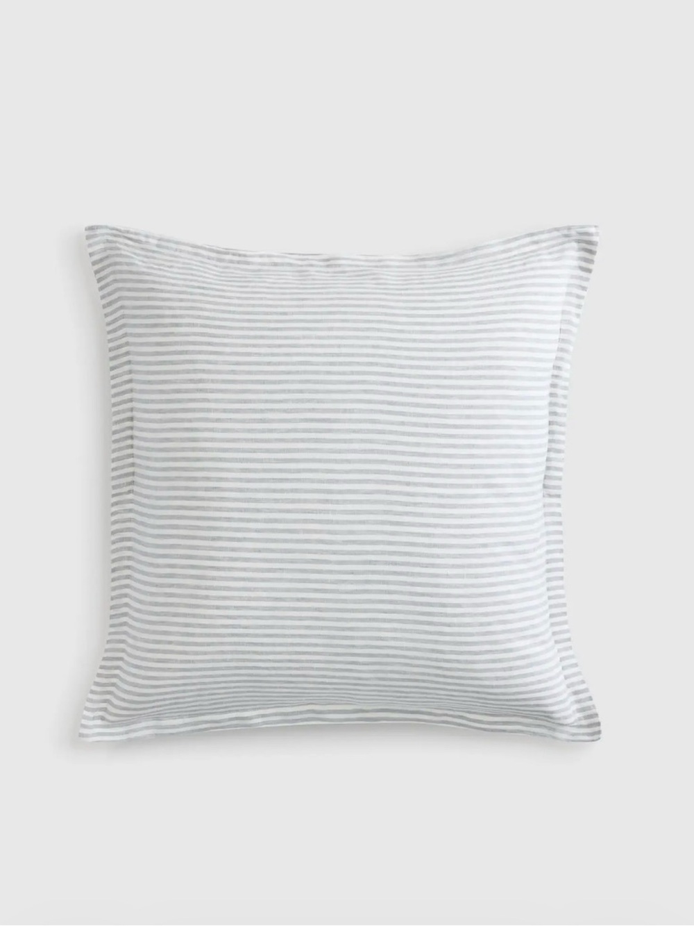 NWOT Quince European Linen Stripe Euro Sham, 26 X 26 (Mist)